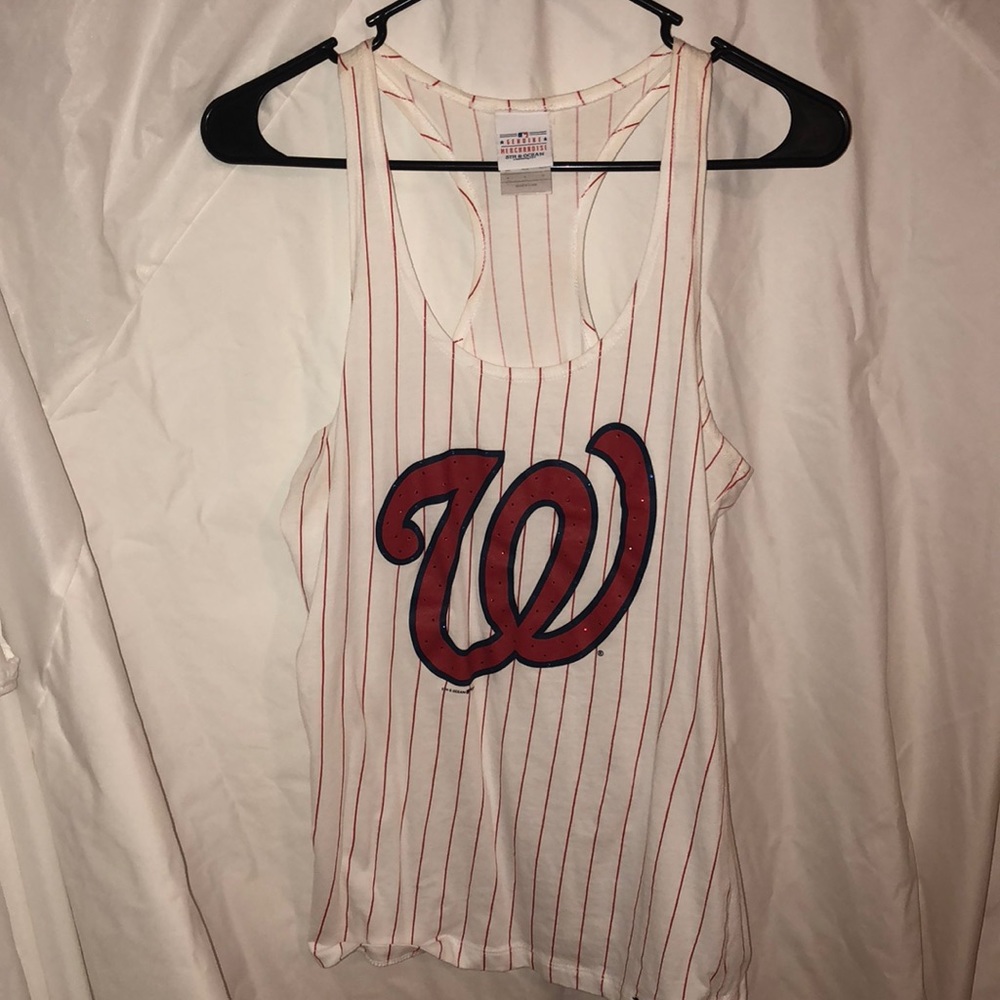 Washington nationals pinstripe tank top | Size: M